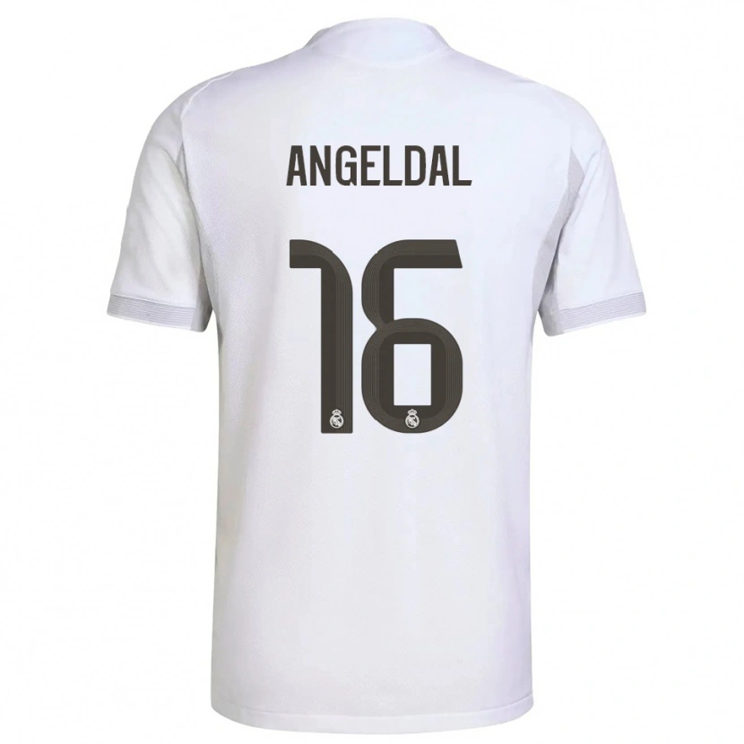 Danxen Pánské Ingrid Filippa Angeldal #16 Bílá Žlutá Domů Hráčské Dresy 2025/26 Dres