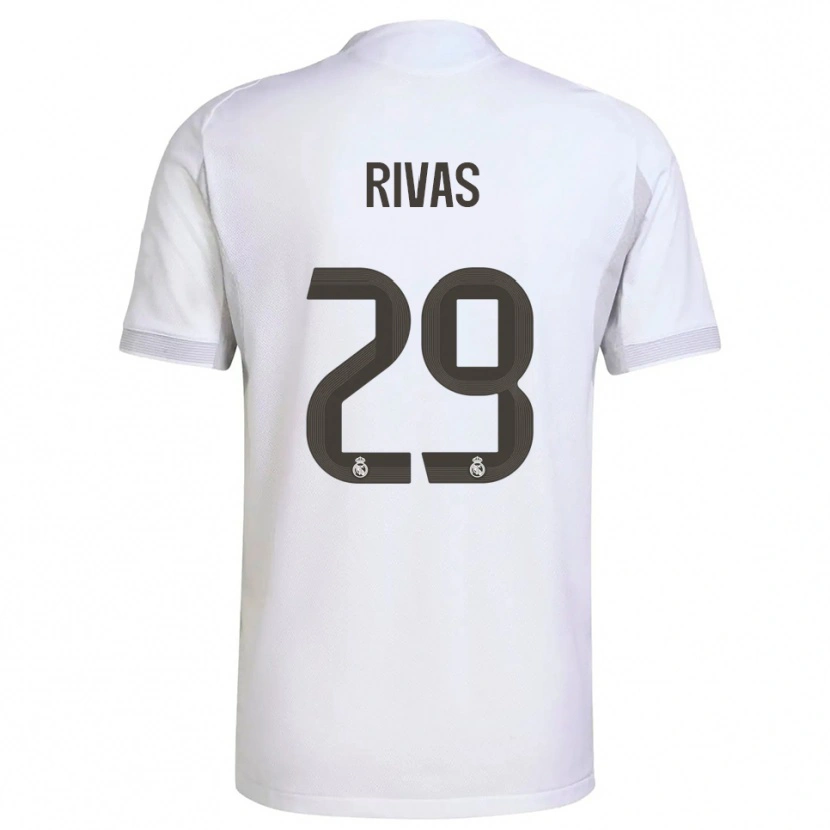 Danxen Pánské Mario Rivas #29 Bílá Žlutá Domů Hráčské Dresy 2025/26 Dres