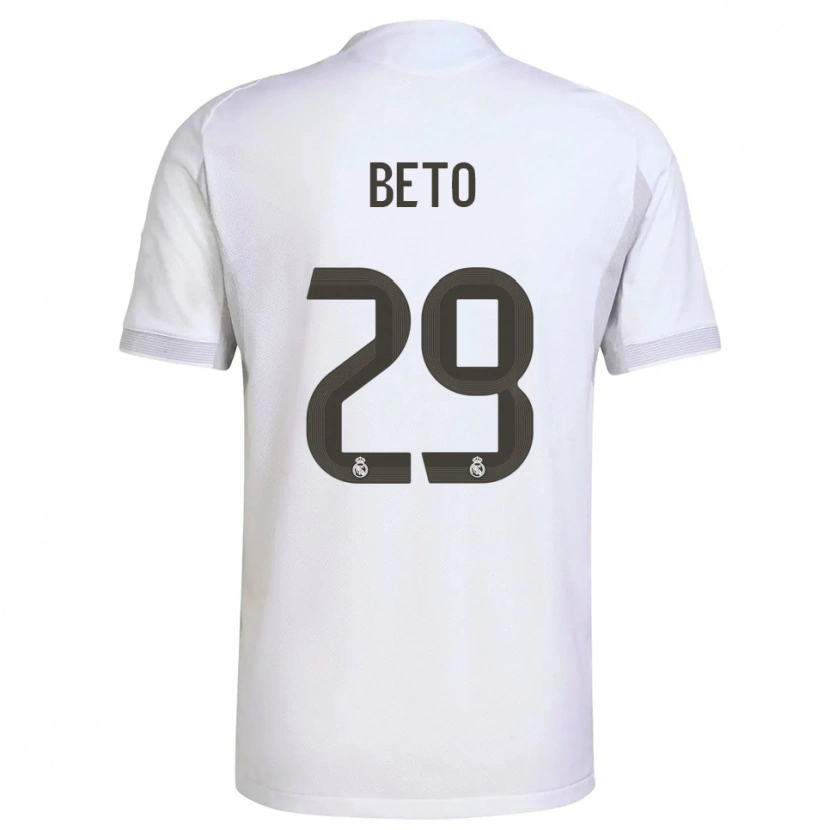 Danxen Pánské Beto Martínez #29 Bílá Žlutá Domů Hráčské Dresy 2025/26 Dres