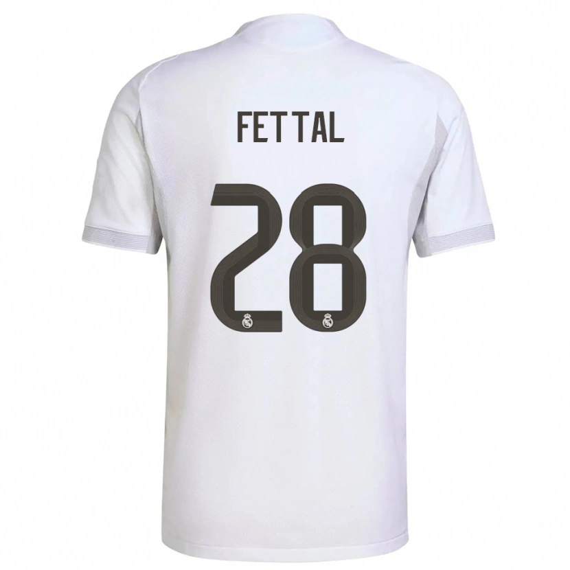 Danxen Pánské Rachad Fettal #28 Bílá Žlutá Domů Hráčské Dresy 2025/26 Dres