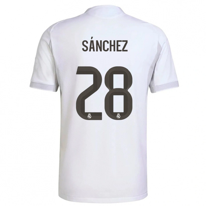 Danxen Pánské Álex Sánchez #28 Bílá Žlutá Domů Hráčské Dresy 2025/26 Dres
