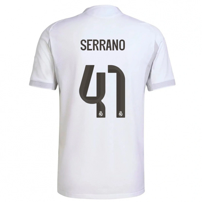 Danxen Pánské Manu Serrano #41 Bílá Žlutá Domů Hráčské Dresy 2025/26 Dres