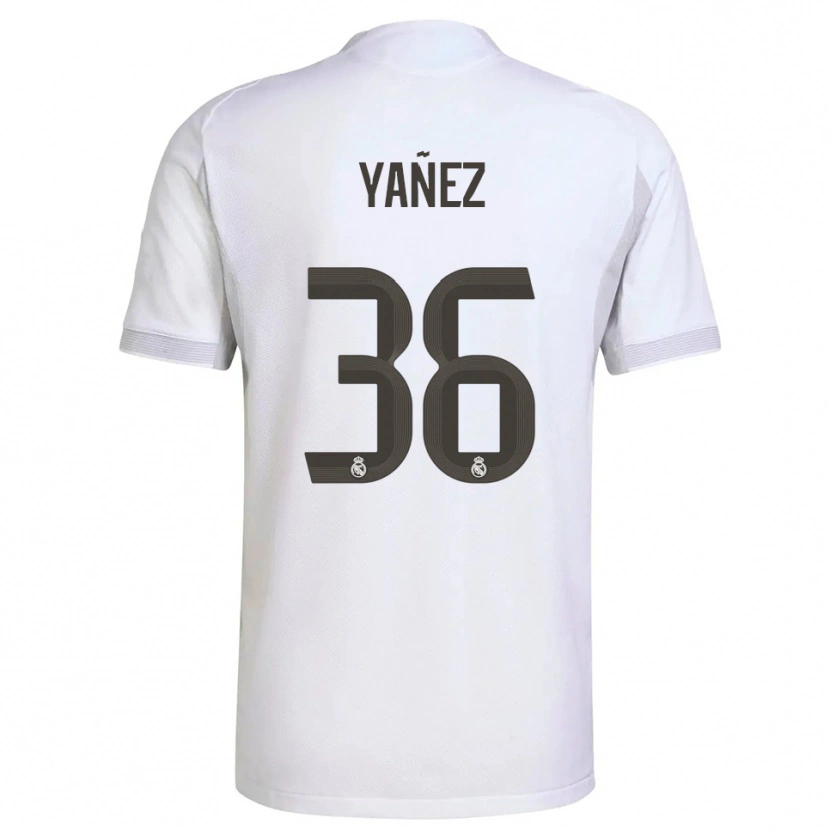 Danxen Pánské Daniel Yáñez #36 Bílá Žlutá Domů Hráčské Dresy 2025/26 Dres