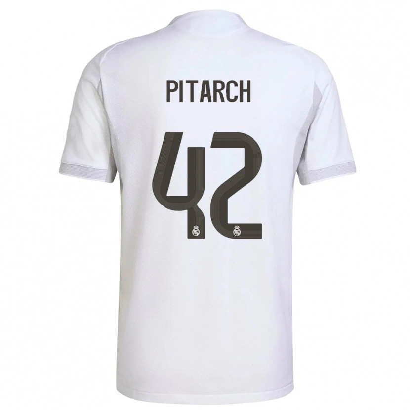 Danxen Pánské Thiago Pitarch #42 Bílá Žlutá Domů Hráčské Dresy 2025/26 Dres