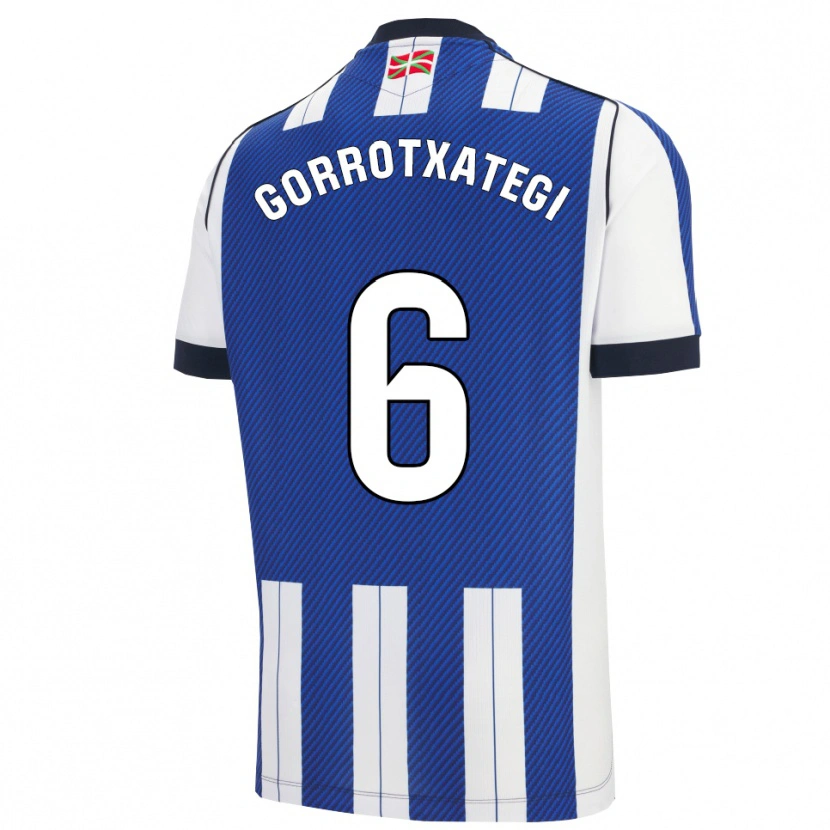 Danxen Pánské Jon Gorrotxategi #6 Modrá Bílá Domů Hráčské Dresy 2025/26 Dres
