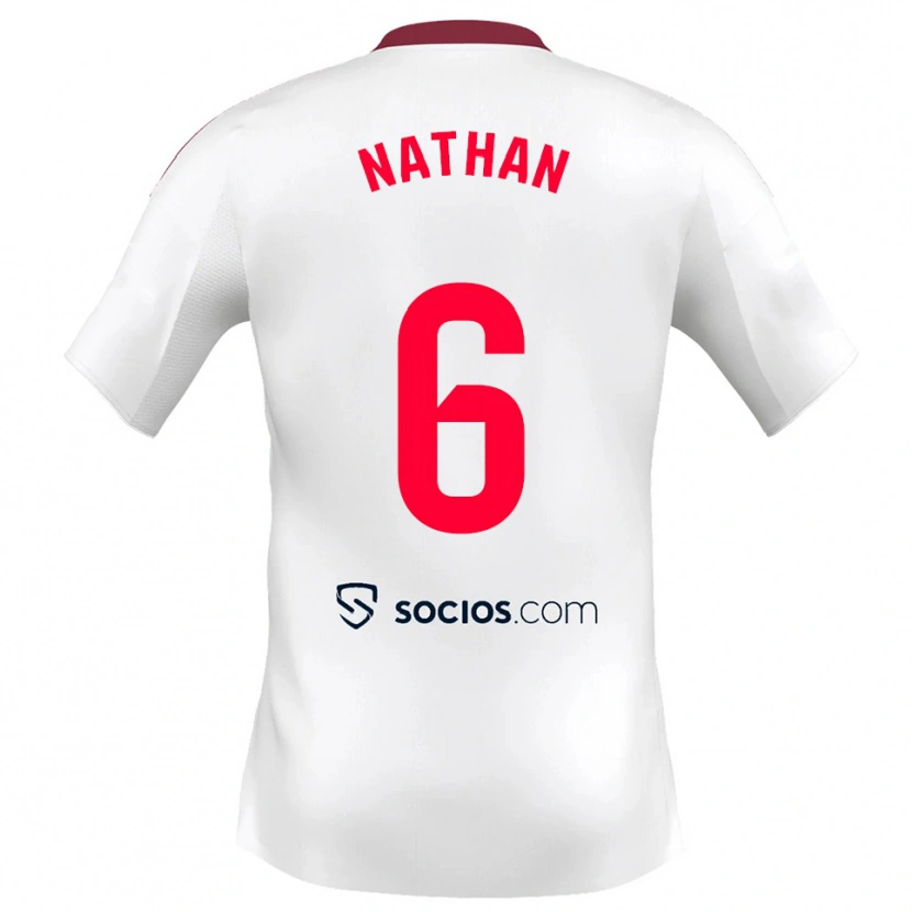 Danxen Pánské Nathan Sánchez #6 Bílá Červená Domů Hráčské Dresy 2025/26 Dres