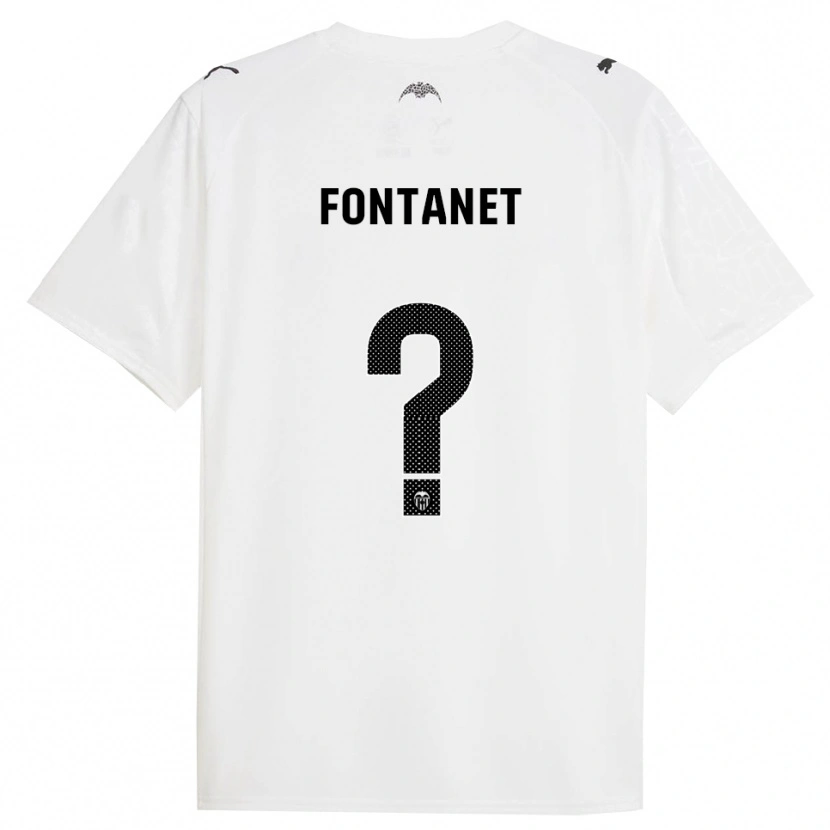 Danxen Pánské Joel Fontanet #0 Bílá Černá Domů Hráčské Dresy 2025/26 Dres