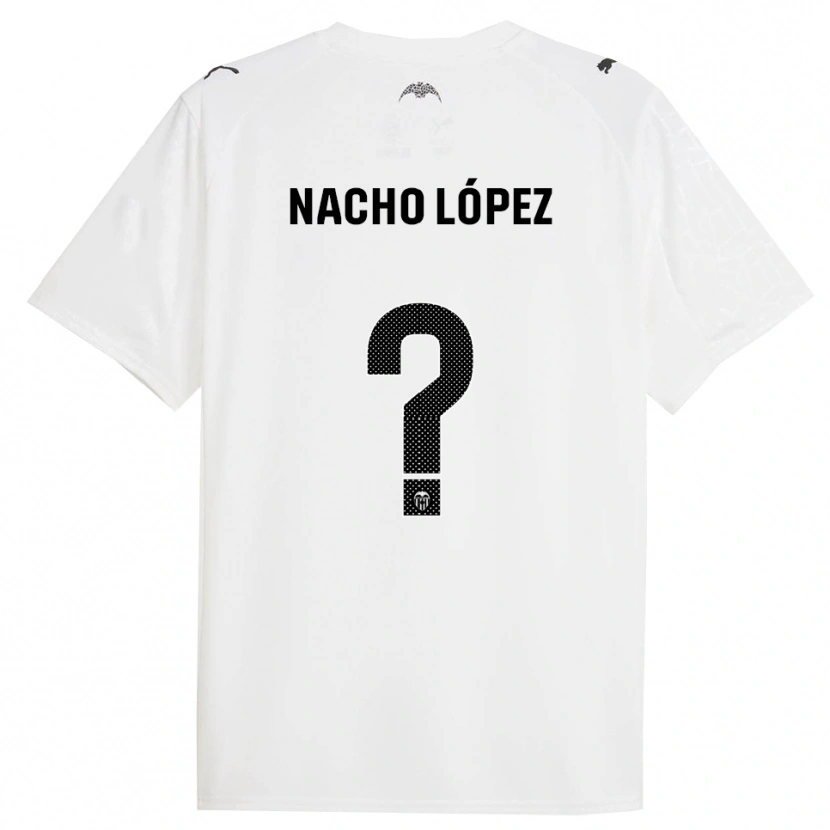 Danxen Pánské Nacho López #0 Bílá Černá Domů Hráčské Dresy 2025/26 Dres