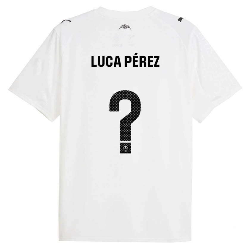 Danxen Pánské Simón Luca Pérez #0 Bílá Černá Domů Hráčské Dresy 2025/26 Dres