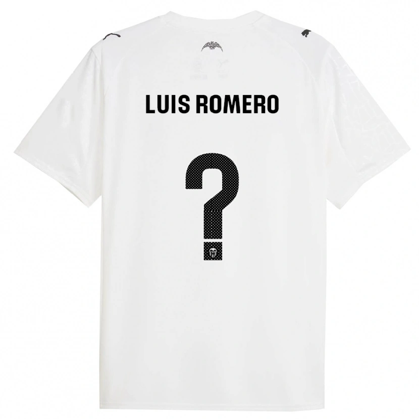Danxen Pánské Luis Romero #0 Bílá Černá Domů Hráčské Dresy 2025/26 Dres