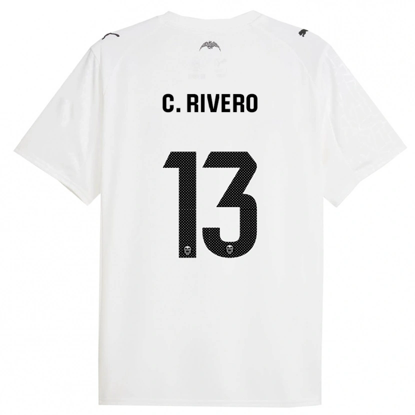 Danxen Pánské Cristian Rivero #13 Bílá Černá Domů Hráčské Dresy 2025/26 Dres