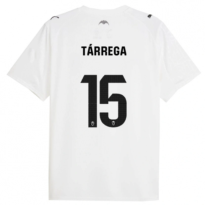 Danxen Pánské César Tárrega #15 Bílá Černá Domů Hráčské Dresy 2025/26 Dres
