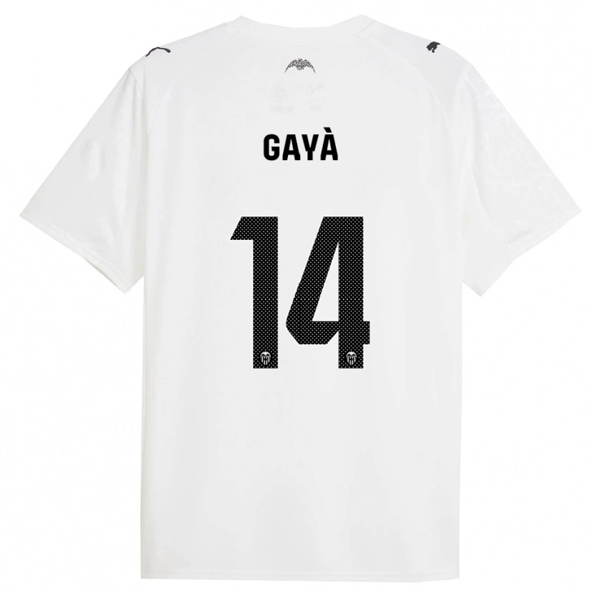 Danxen Pánské José Gayà #14 Bílá Černá Domů Hráčské Dresy 2025/26 Dres