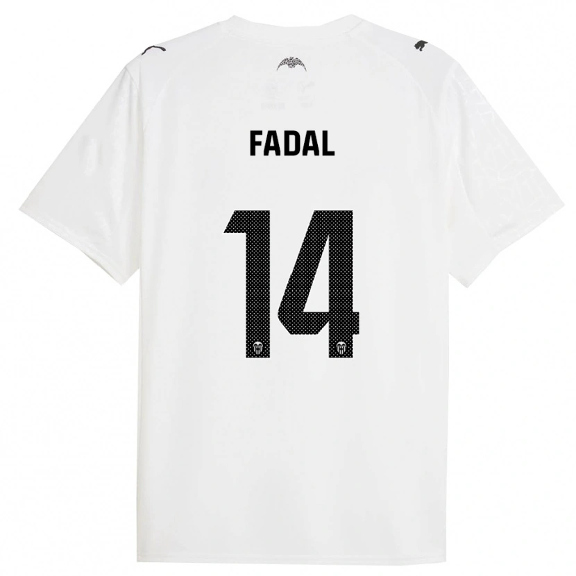 Danxen Pánské Ali Fadal #14 Bílá Černá Domů Hráčské Dresy 2025/26 Dres