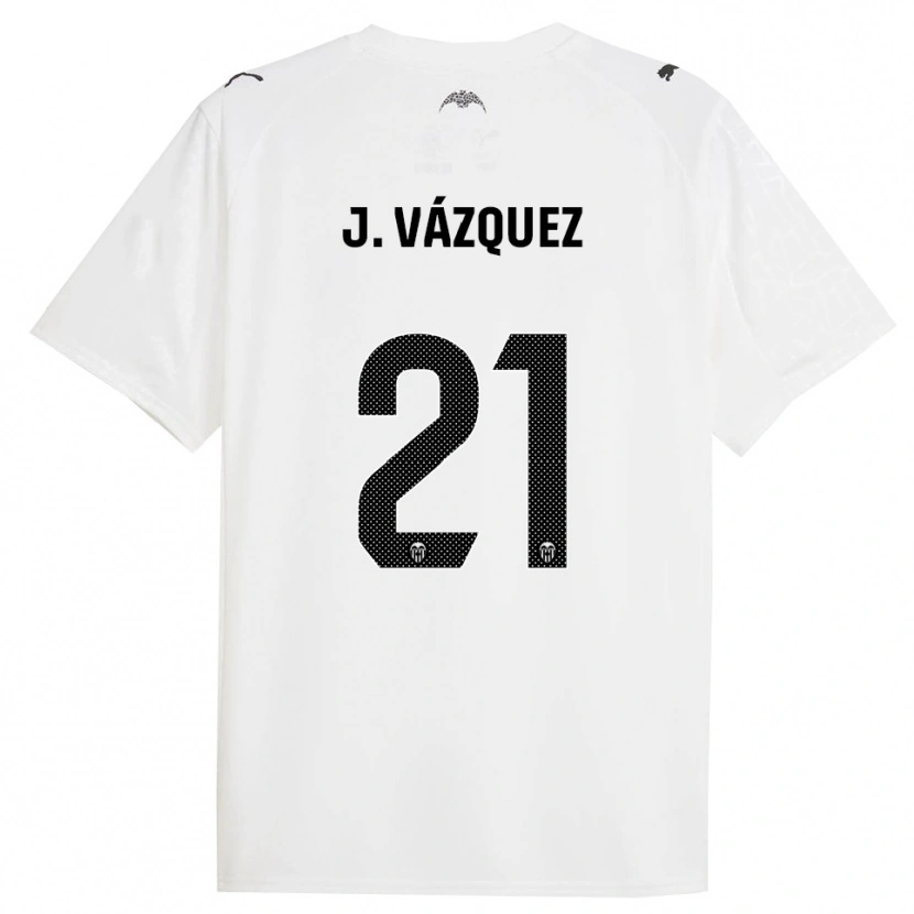 Danxen Pánské Jesús Vázquez #21 Bílá Černá Domů Hráčské Dresy 2025/26 Dres