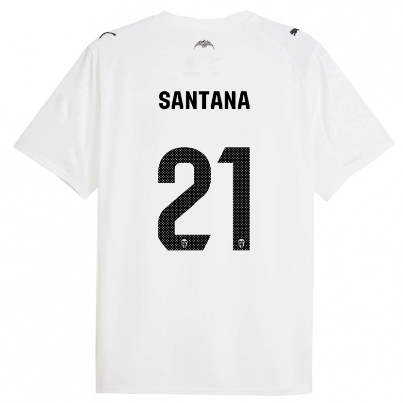 Danxen Pánské Ismael Santana #21 Bílá Černá Domů Hráčské Dresy 2025/26 Dres