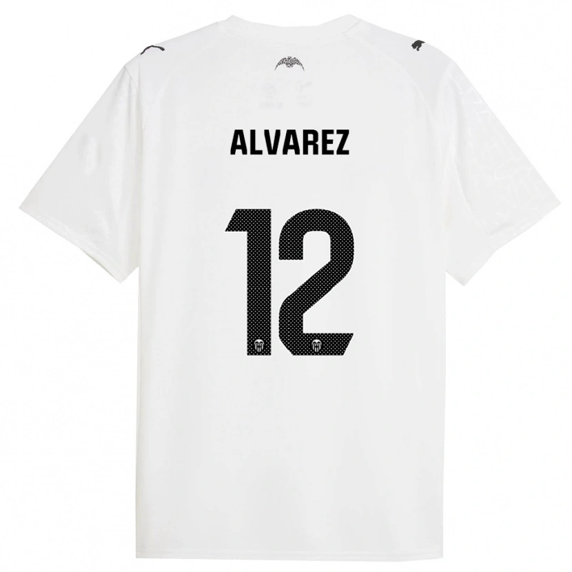 Danxen Pánské Sofia Alvarez #12 Bílá Černá Domů Hráčské Dresy 2025/26 Dres