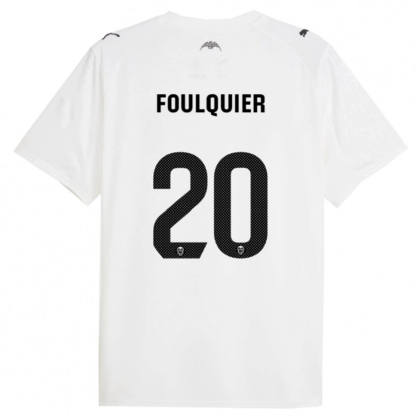 Danxen Pánské Dimitri Foulquier #20 Bílá Černá Domů Hráčské Dresy 2025/26 Dres