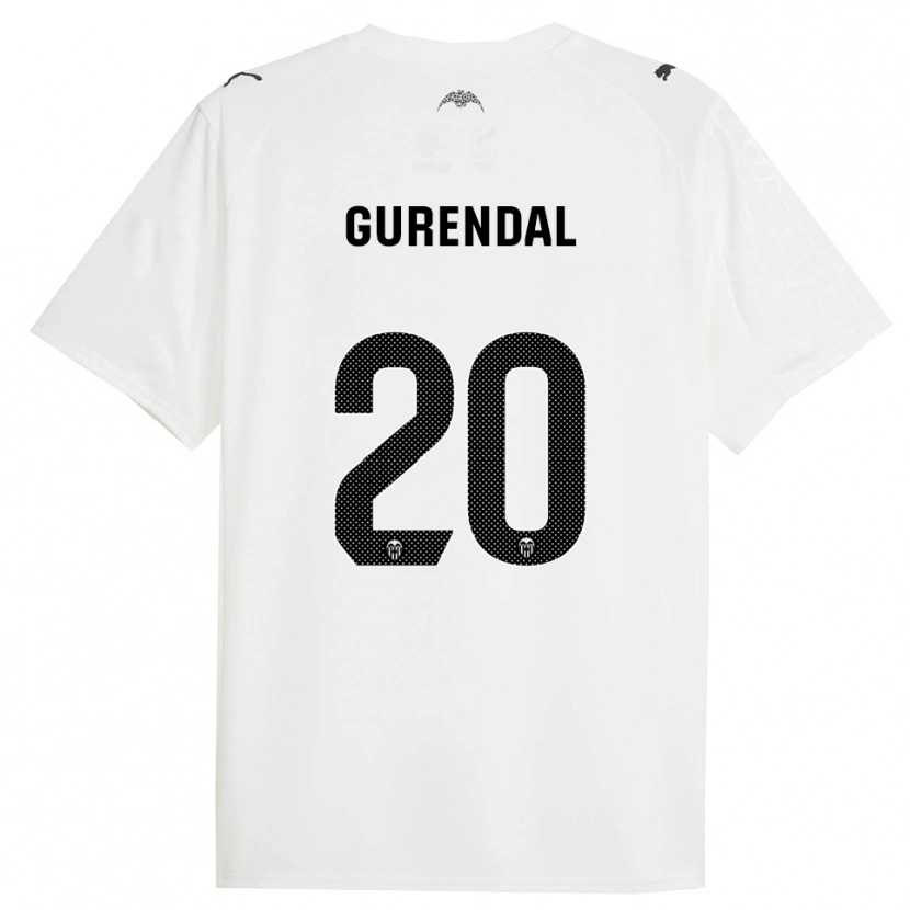 Danxen Pánské Alexander Gurendal #20 Bílá Černá Domů Hráčské Dresy 2025/26 Dres