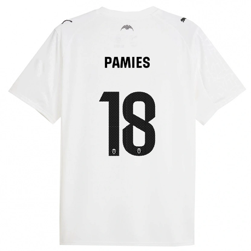 Danxen Pánské Javi Pamies #18 Bílá Černá Domů Hráčské Dresy 2025/26 Dres