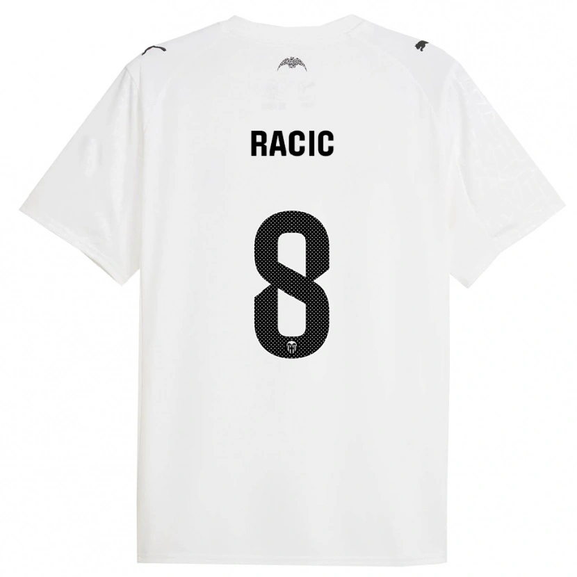 Danxen Pánské Uros Racic #8 Bílá Černá Domů Hráčské Dresy 2025/26 Dres