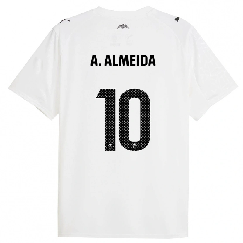 Danxen Pánské André Almeida #10 Bílá Černá Domů Hráčské Dresy 2025/26 Dres