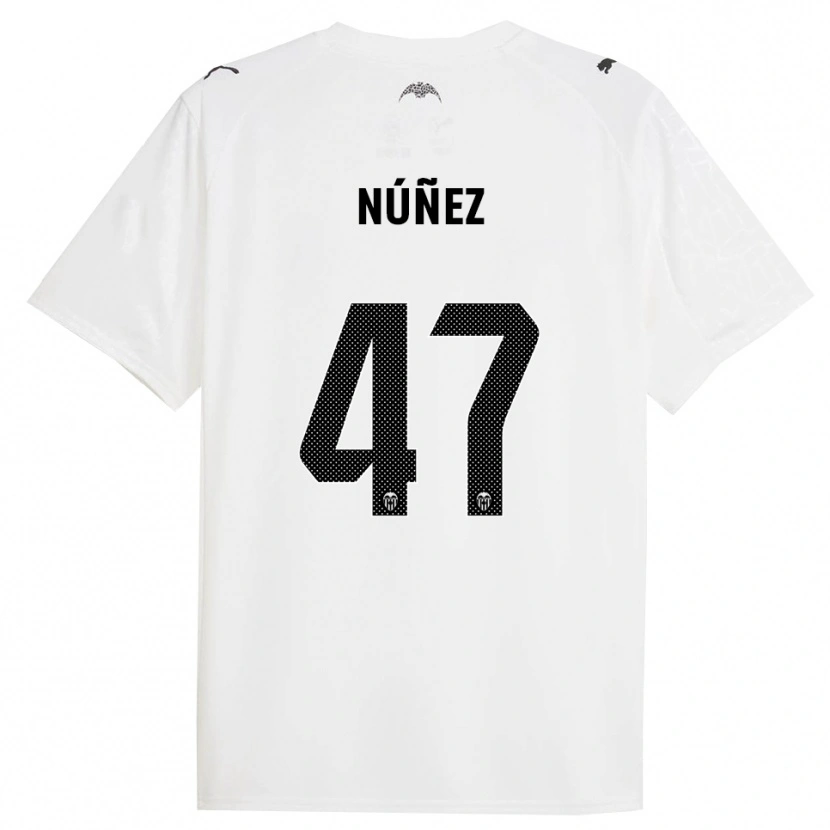 Danxen Pánské Lucas Núñez #47 Bílá Černá Domů Hráčské Dresy 2025/26 Dres