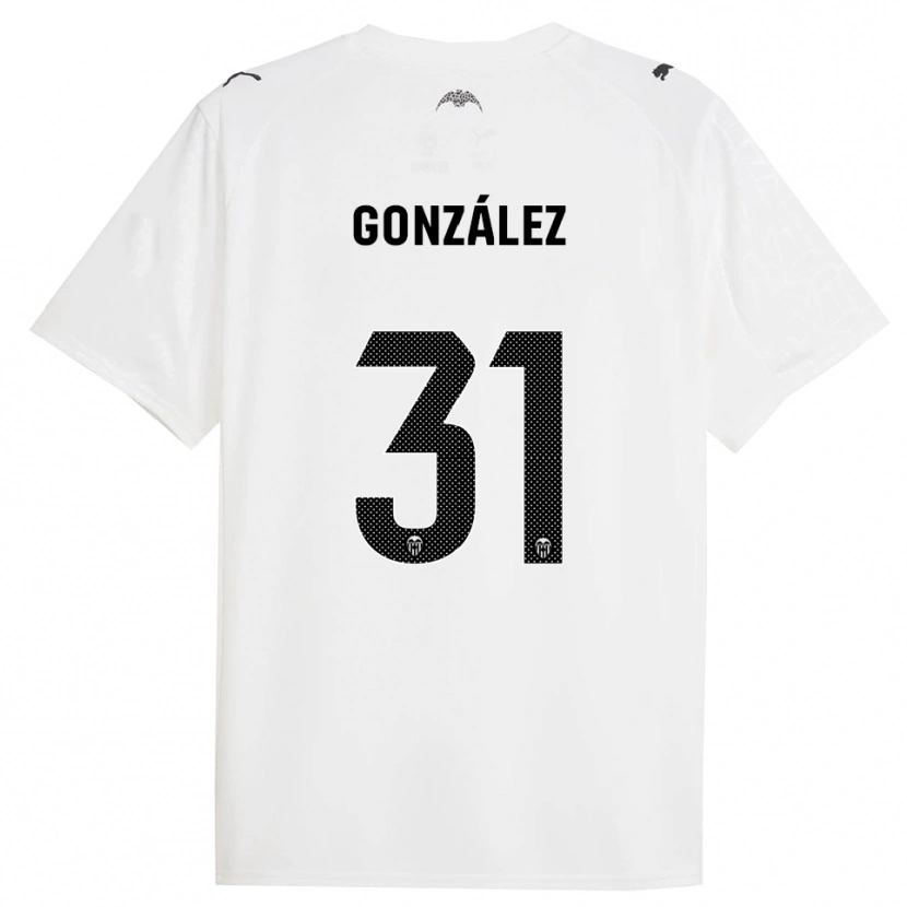 Danxen Pánské Mario González #31 Bílá Černá Domů Hráčské Dresy 2025/26 Dres