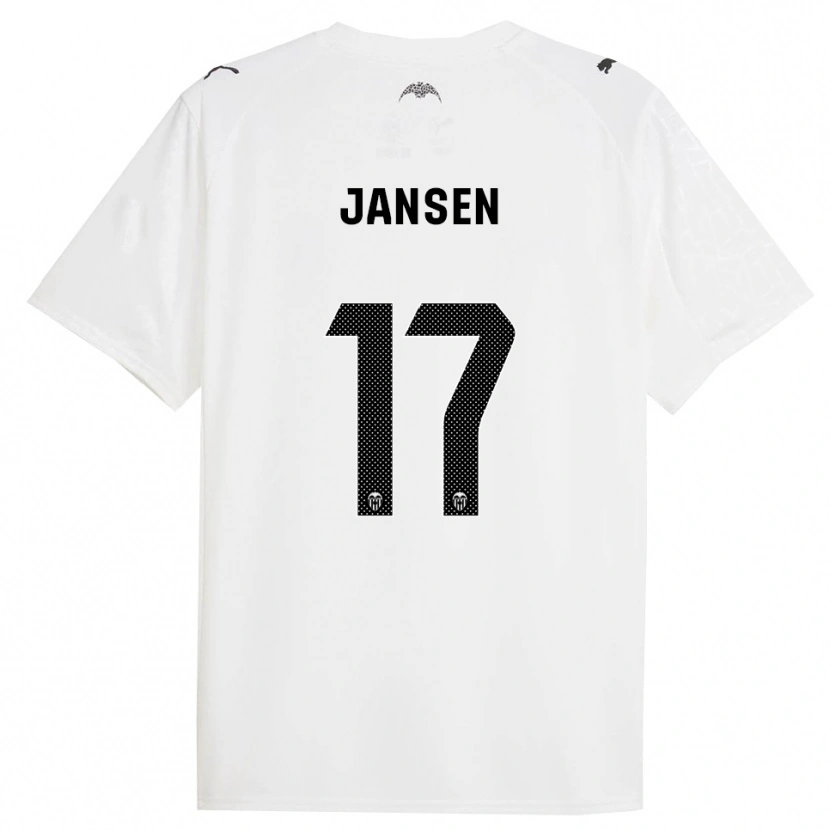 Danxen Pánské Ellen Jansen #17 Bílá Černá Domů Hráčské Dresy 2025/26 Dres