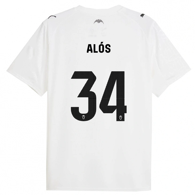 Danxen Pánské Carlos Alós #34 Bílá Černá Domů Hráčské Dresy 2025/26 Dres