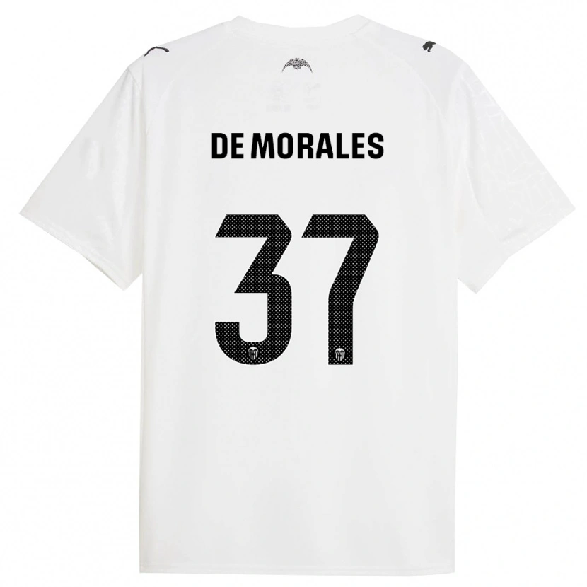 Danxen Pánské Rubén Muñoz De Morales #37 Bílá Černá Domů Hráčské Dresy 2025/26 Dres