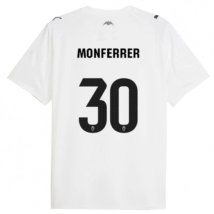 Danxen Pánské Miguel Monferrer #30 Bílá Černá Domů Hráčské Dresy 2025/26 Dres