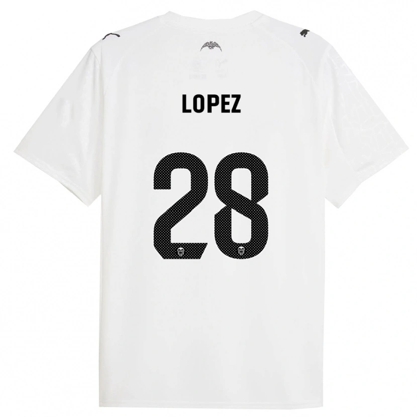 Danxen Pánské Saray Lopez #28 Bílá Černá Domů Hráčské Dresy 2025/26 Dres