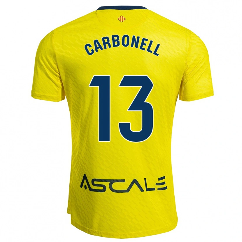 Danxen Pánské Carmen Carbonell #13 Žlutá Tmavě Modrá Domů Hráčské Dresy 2025/26 Dres
