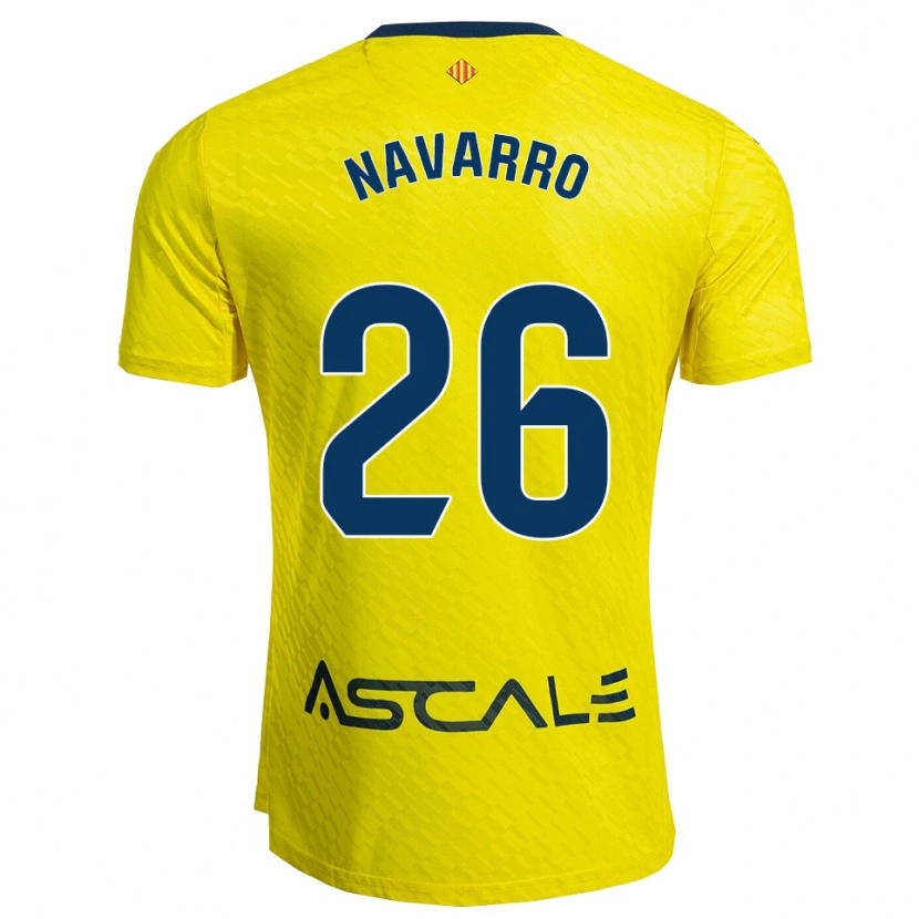 Danxen Pánské Pau Navarro #26 Žlutá Tmavě Modrá Domů Hráčské Dresy 2025/26 Dres
