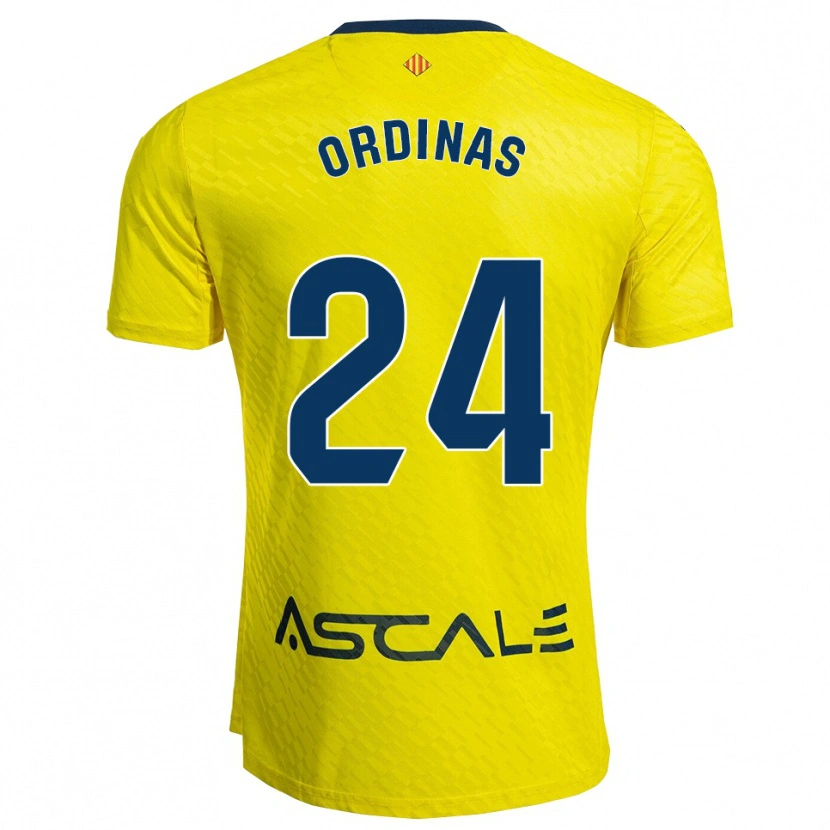 Danxen Pánské Andreu Ordinas #24 Žlutá Tmavě Modrá Domů Hráčské Dresy 2025/26 Dres