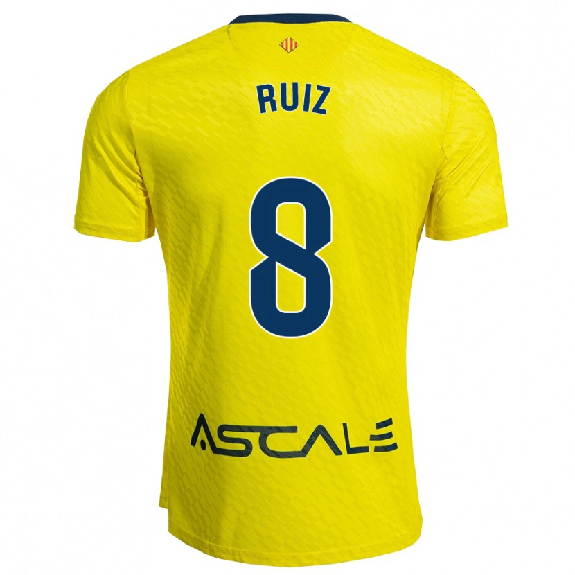 Danxen Pánské Adri Ruiz #8 Žlutá Tmavě Modrá Domů Hráčské Dresy 2025/26 Dres