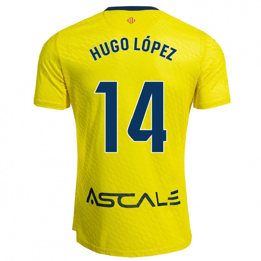 Danxen Pánské Hugo López #14 Žlutá Tmavě Modrá Domů Hráčské Dresy 2025/26 Dres