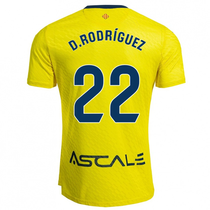 Danxen Pánské Daniel Rodríguez #22 Žlutá Tmavě Modrá Domů Hráčské Dresy 2025/26 Dres