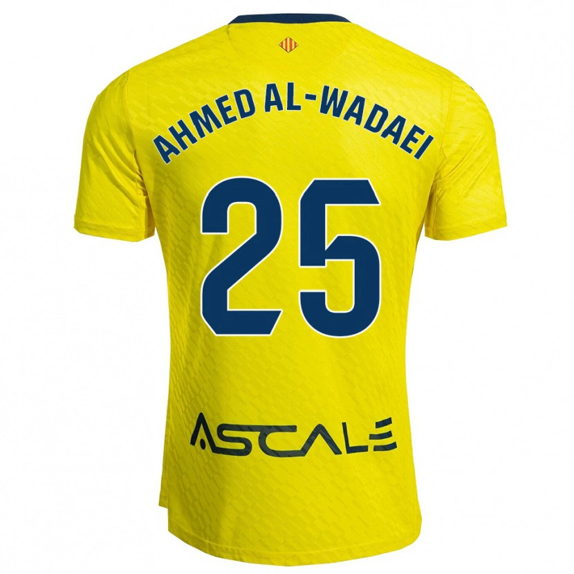 Danxen Pánské Sayed Ahmed Al-Wadaei #25 Žlutá Tmavě Modrá Domů Hráčské Dresy 2025/26 Dres