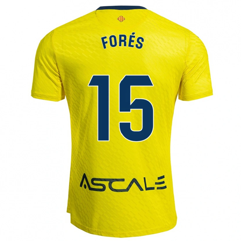 Danxen Pánské Arnau Forés #15 Žlutá Tmavě Modrá Domů Hráčské Dresy 2025/26 Dres