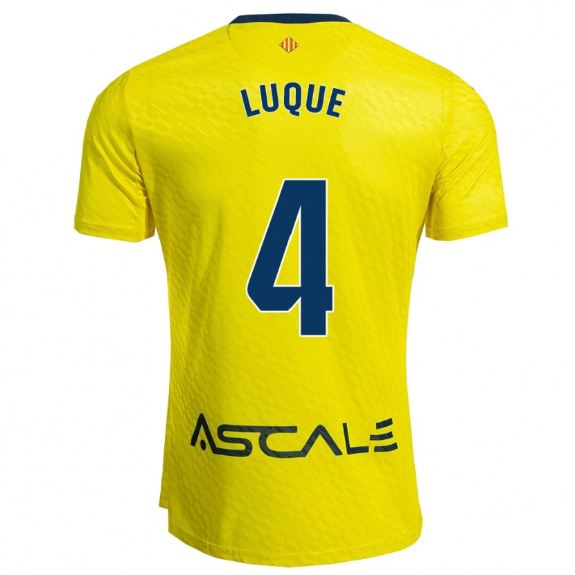 Danxen Pánské Pedro Luque #4 Žlutá Tmavě Modrá Domů Hráčské Dresy 2025/26 Dres
