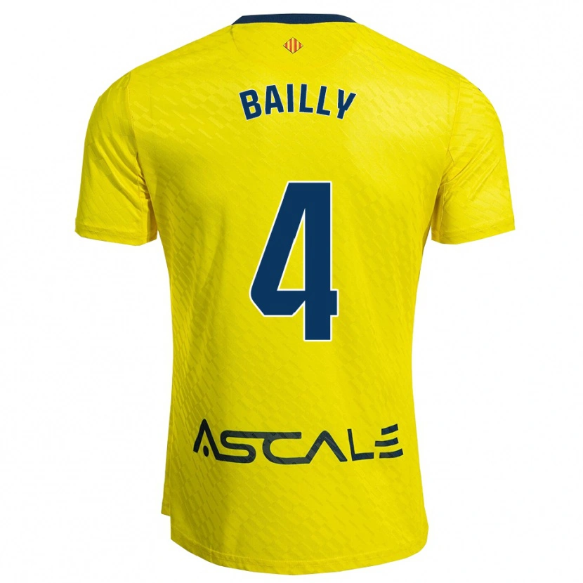 Danxen Pánské Eric Bailly #4 Žlutá Tmavě Modrá Domů Hráčské Dresy 2025/26 Dres
