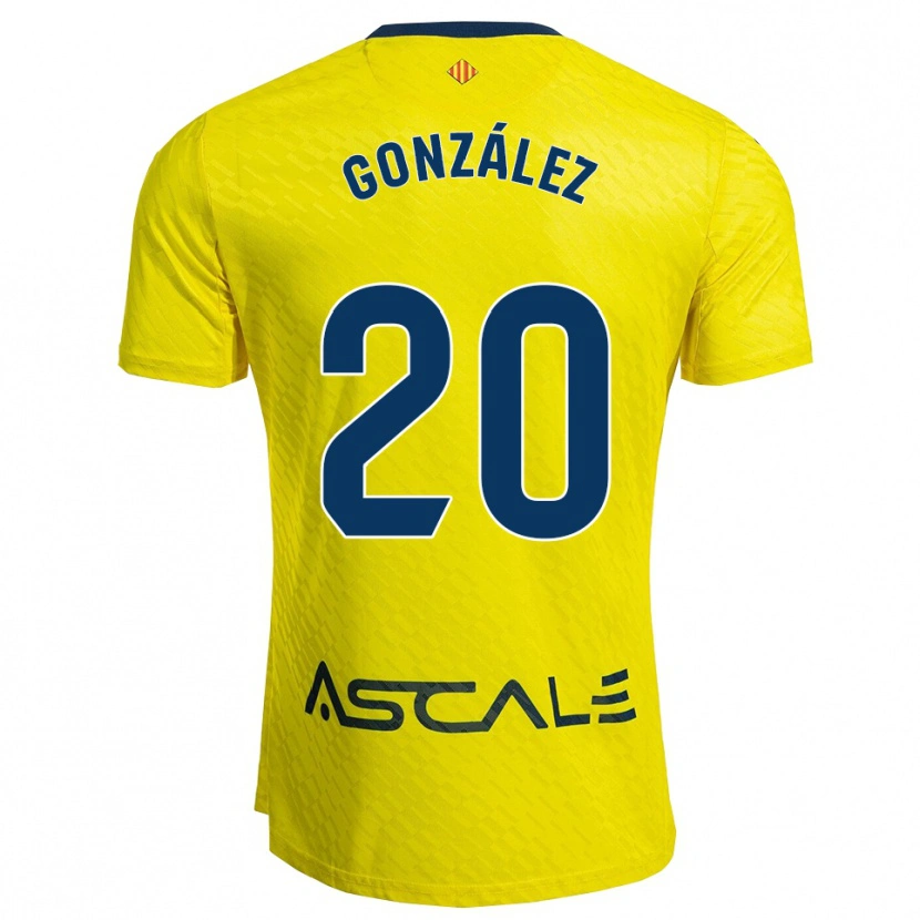 Danxen Pánské Marcos González #20 Žlutá Tmavě Modrá Domů Hráčské Dresy 2025/26 Dres