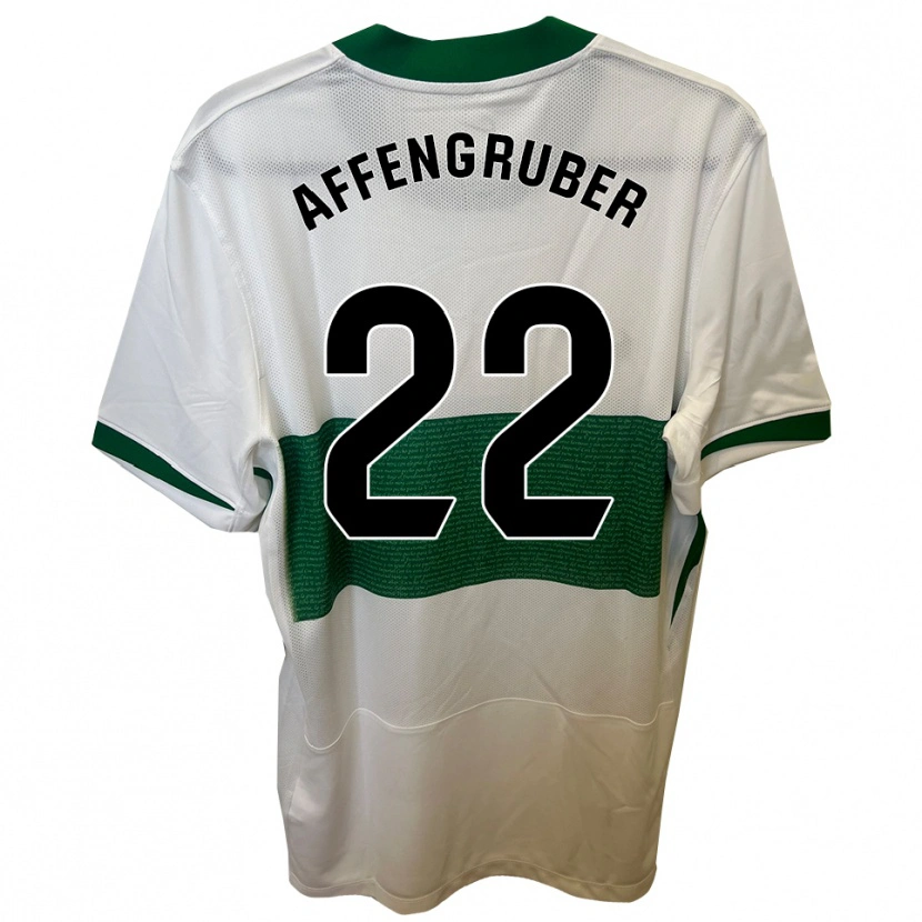 Danxen Pánské David Affengruber #22 Bílá Zelená Domů Hráčské Dresy 2025/26 Dres