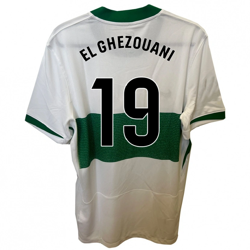 Danxen Pánské Mourad El Ghezouani #19 Bílá Zelená Domů Hráčské Dresy 2025/26 Dres