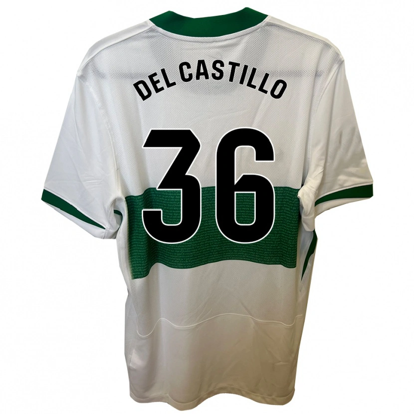Danxen Pánské Gonzalo Del Castillo #36 Bílá Zelená Domů Hráčské Dresy 2025/26 Dres