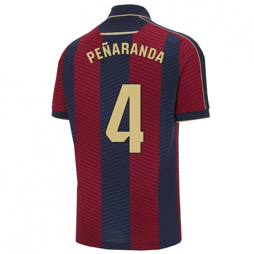Danxen Pánské Carlos Peñaranda #4 Červená Tmavě Modrá Domů Hráčské Dresy 2025/26 Dres