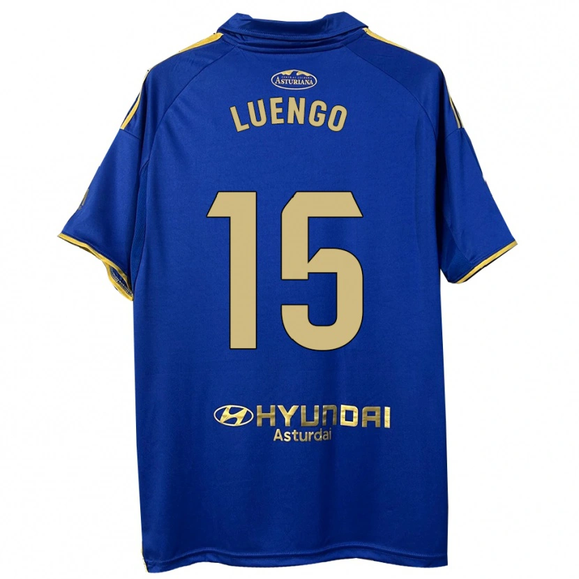 Danxen Pánské Oier Luengo #15 Modrá Zlatá Domů Hráčské Dresy 2025/26 Dres