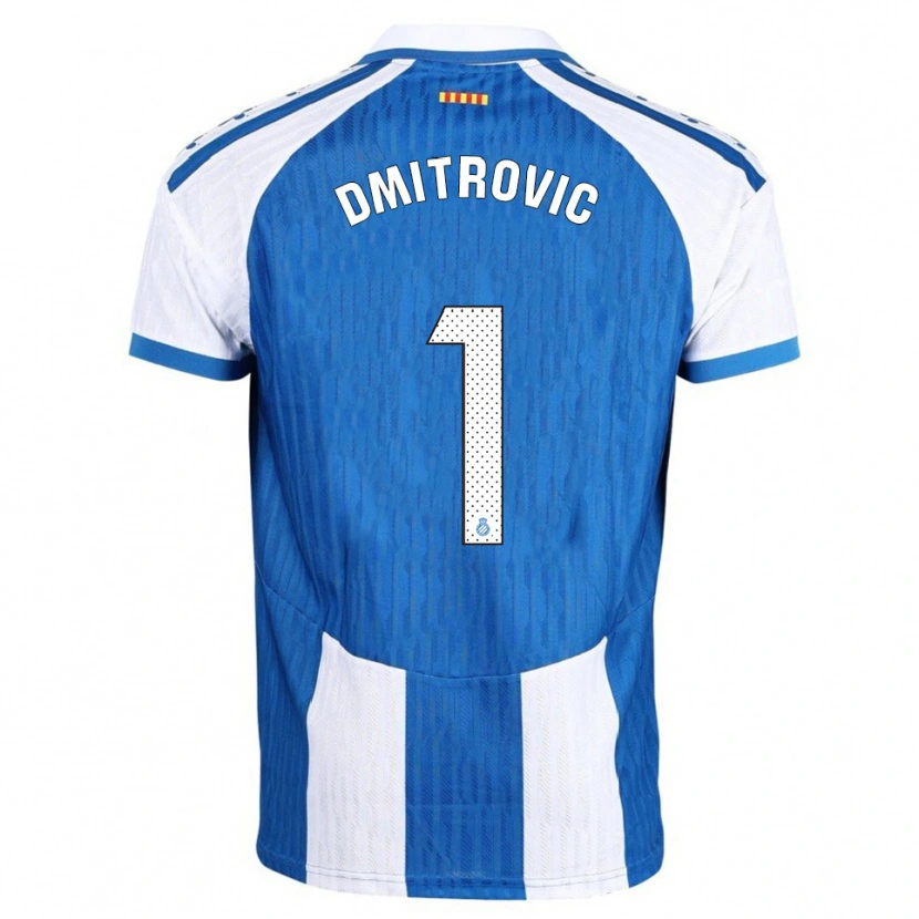 Danxen Pánské Marko Dmitrovic #1 Modrá Bílá Domů Hráčské Dresy 2025/26 Dres